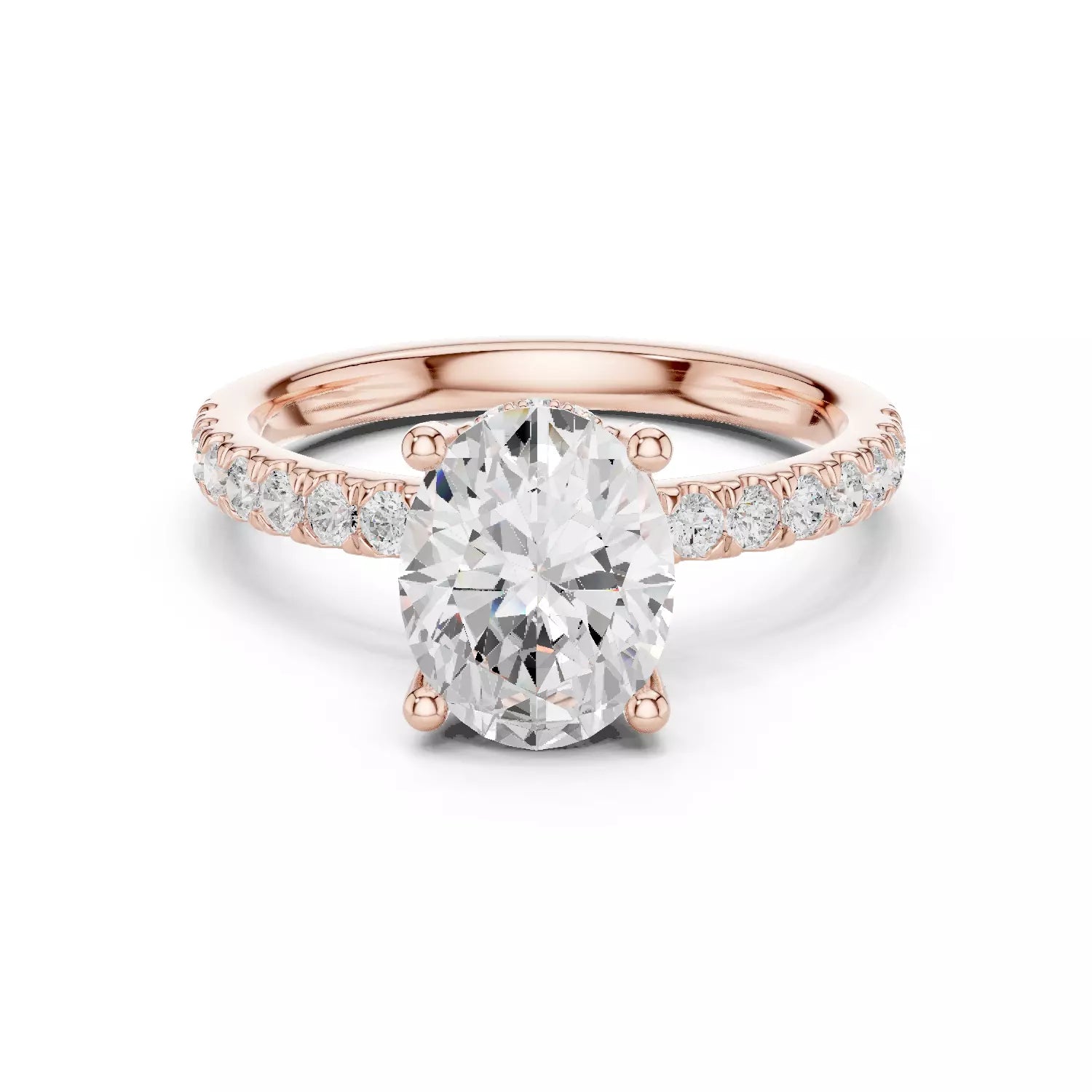 Pavé Solitaire Ring - Oval