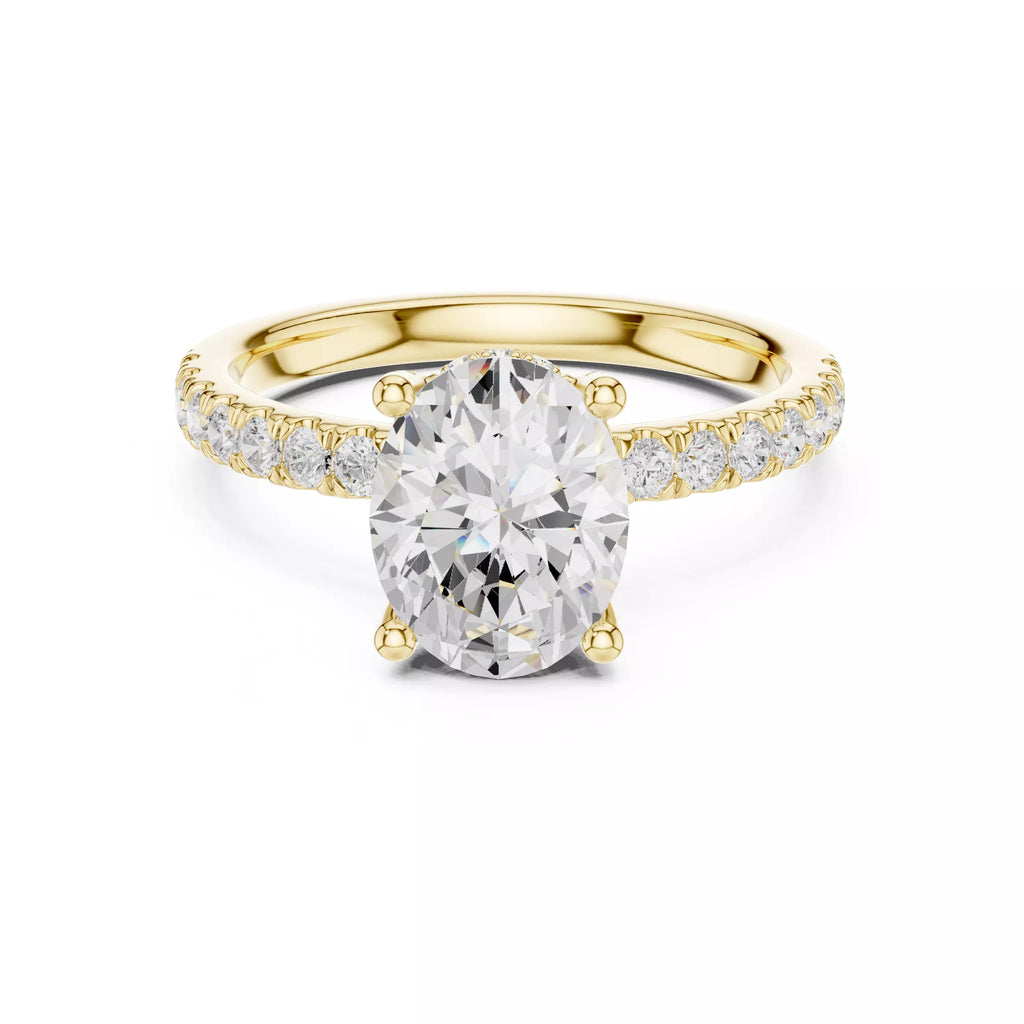 Pavé Solitaire Ring - Oval