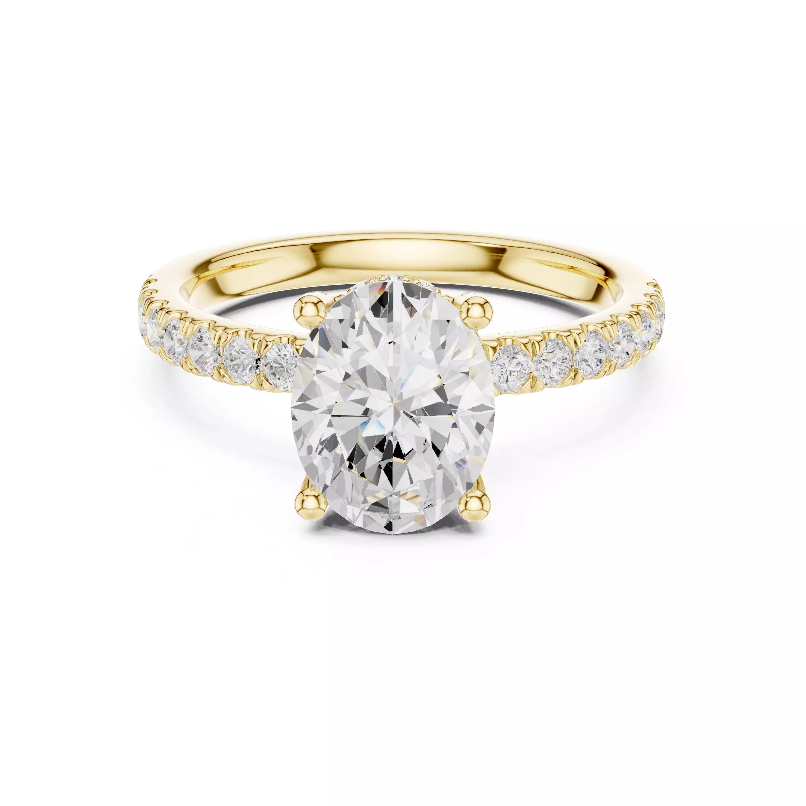 Pavé Solitaire Ring - Oval