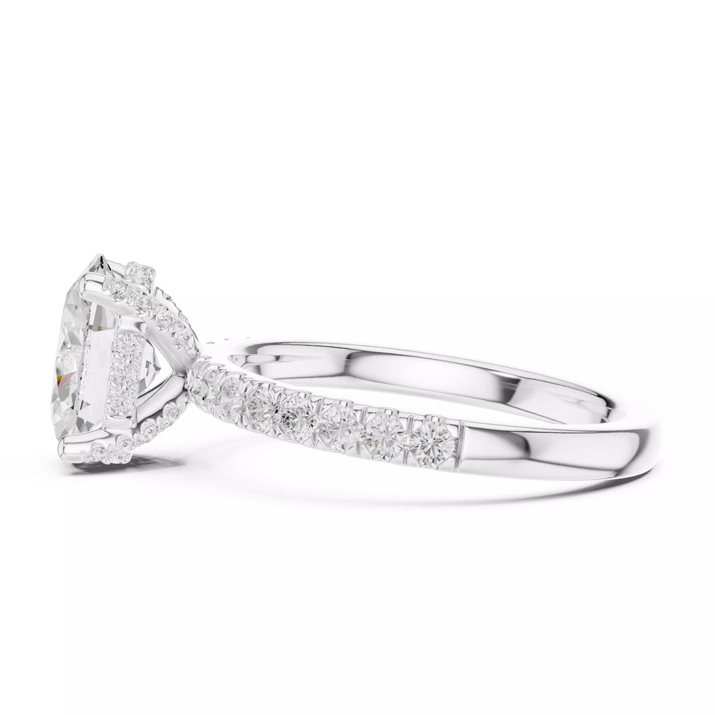 Pavé Solitaire Ring - Oval