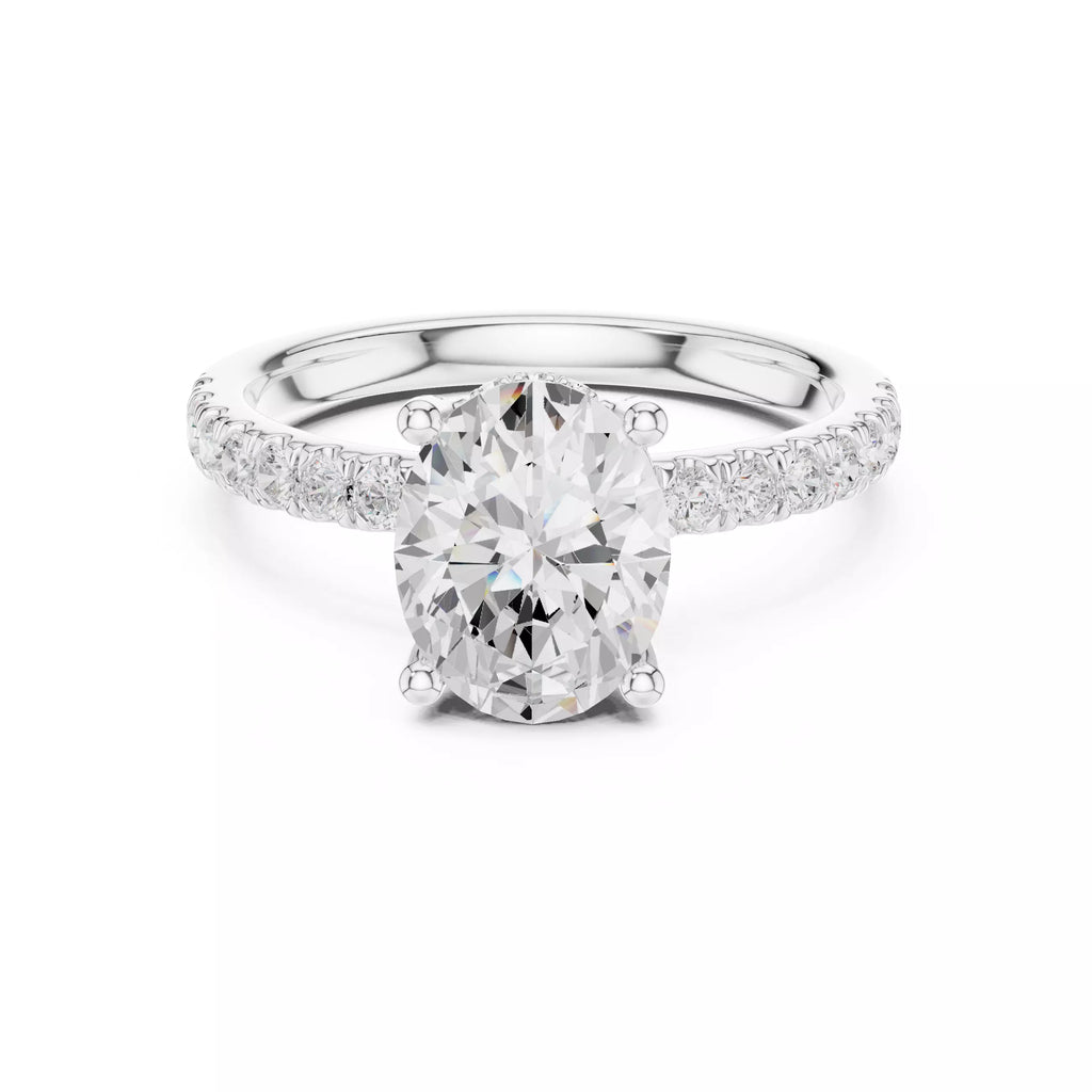 Pavé Solitaire Ring - Oval
