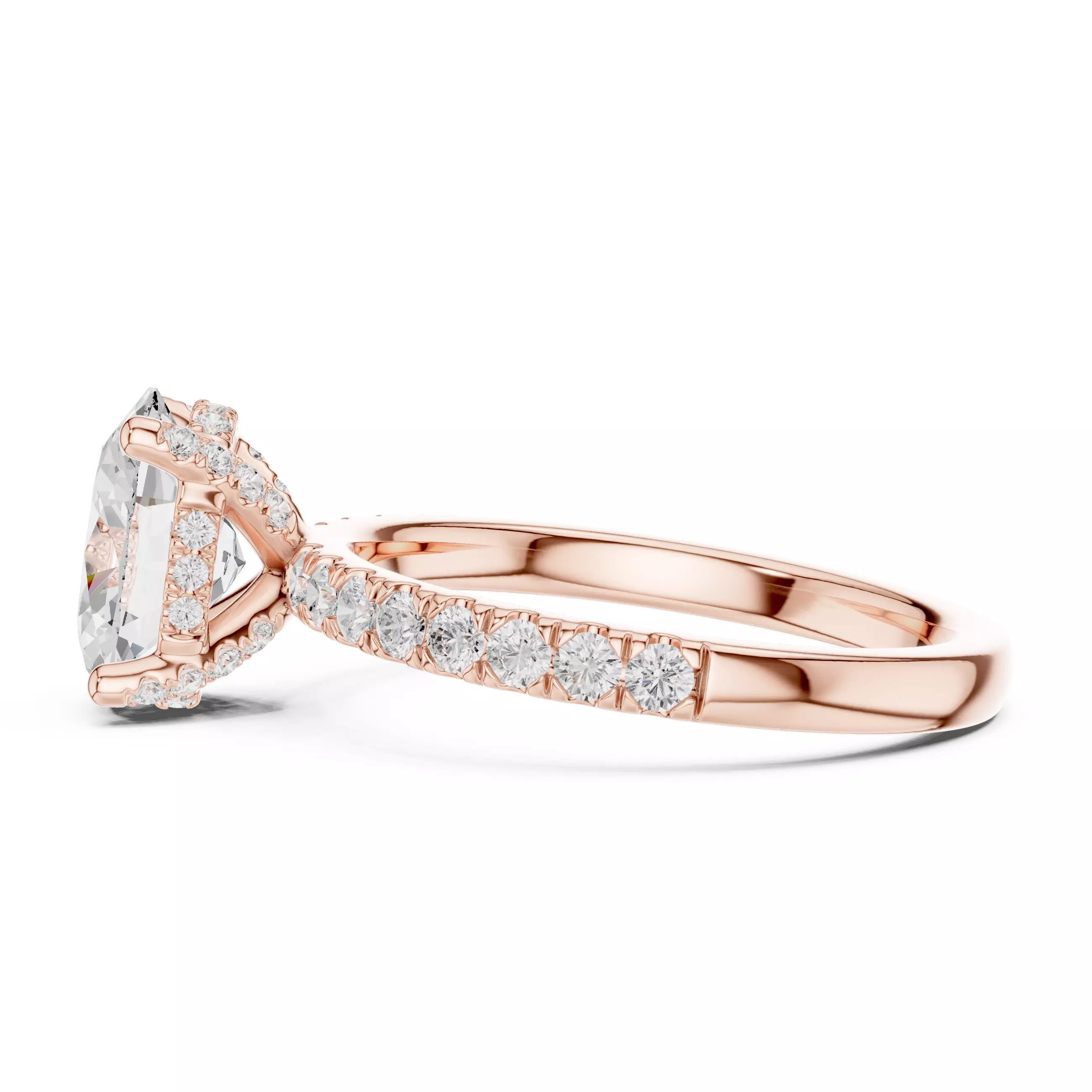 Pavé Solitaire Ring - Oval