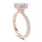 Pavé Solitaire Ring - Princess