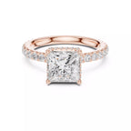 Pavé Solitaire Ring - Princess