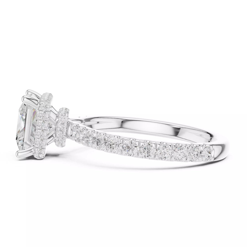 Pavé Solitaire Ring - Princess