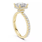 Pavé Solitaire Ring - Princess