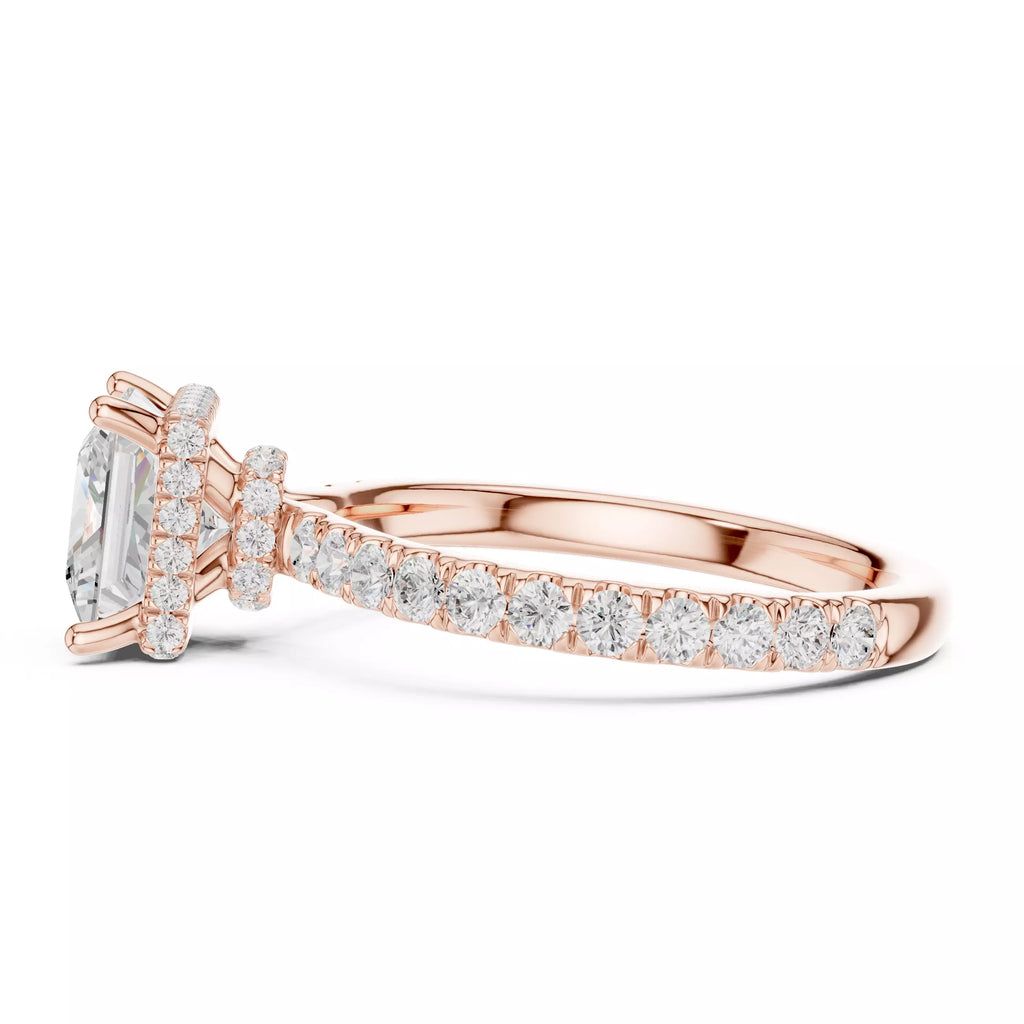 Pavé Solitaire Ring - Princess