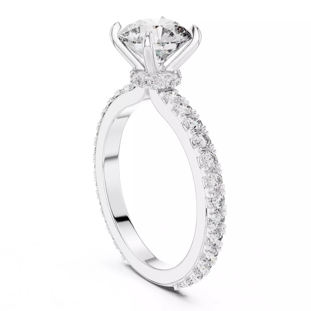 Pavé Solitaire Ring - Round