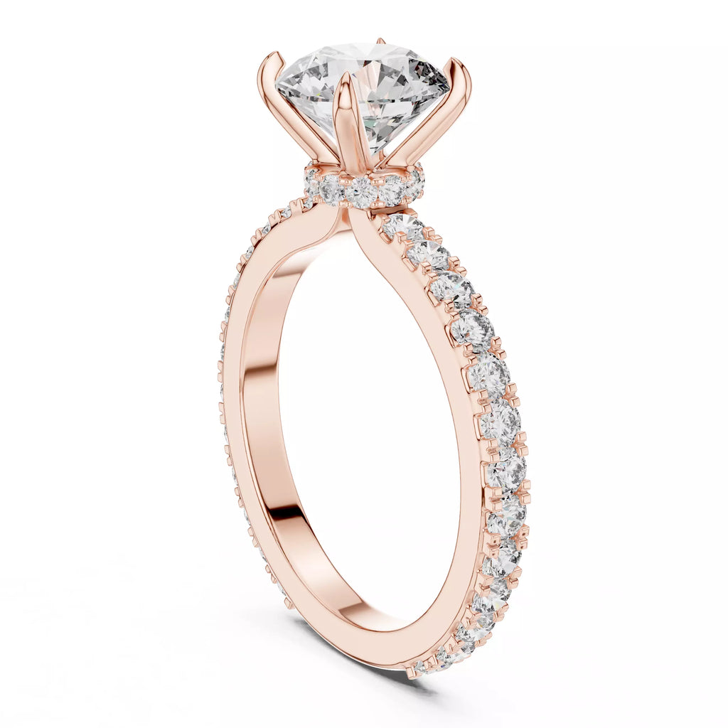 Pavé Solitaire Ring - Round