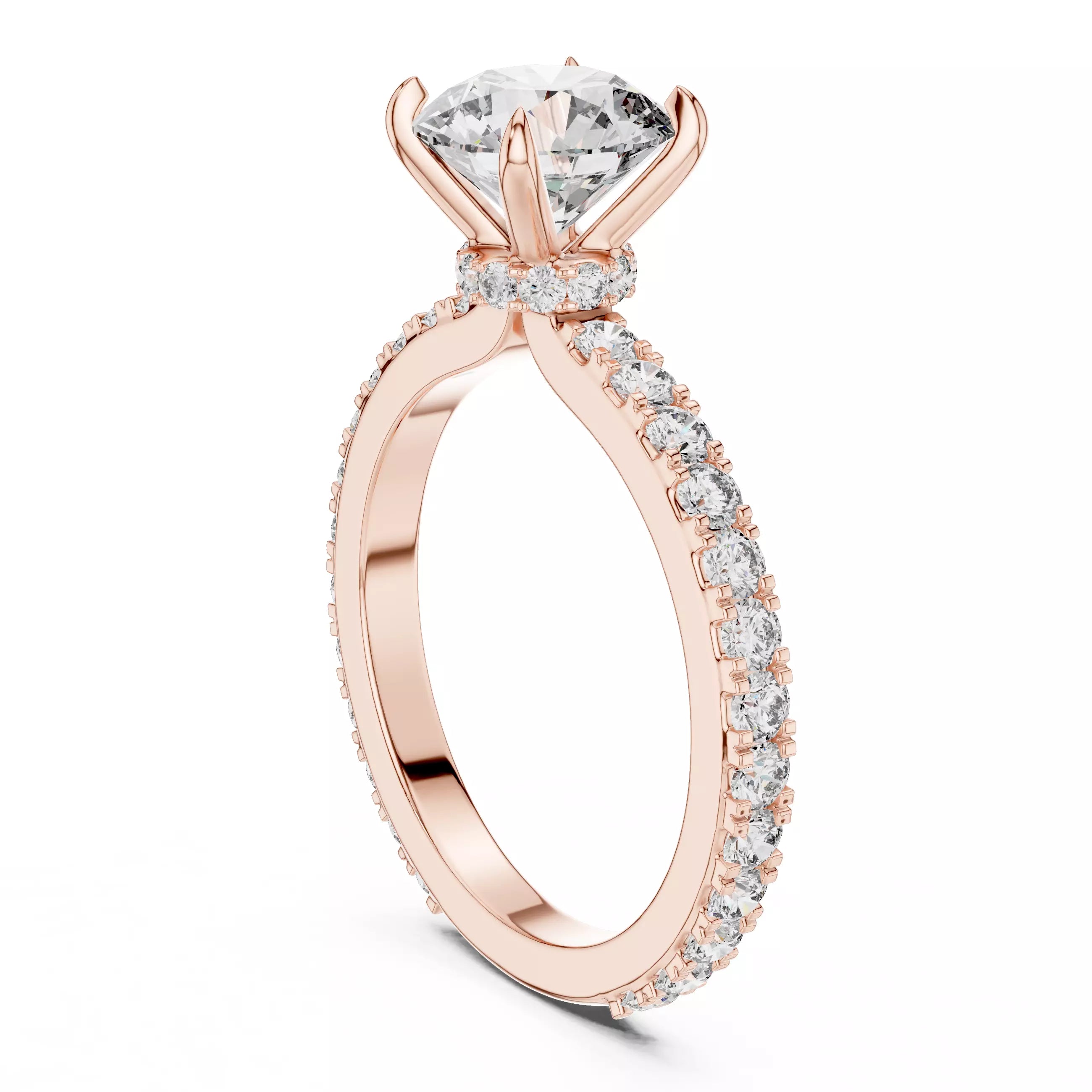 Pavé Solitaire Ring - Round