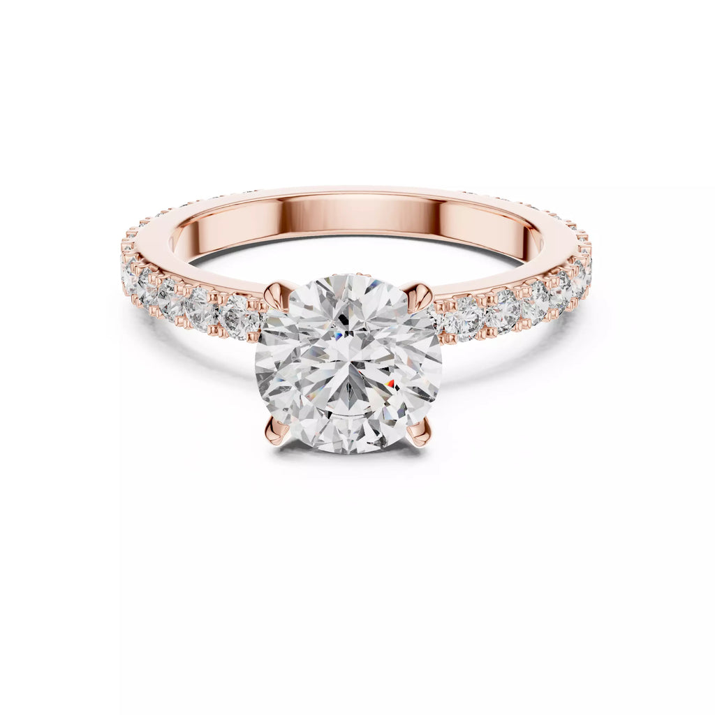 Pavé Solitaire Ring - Round
