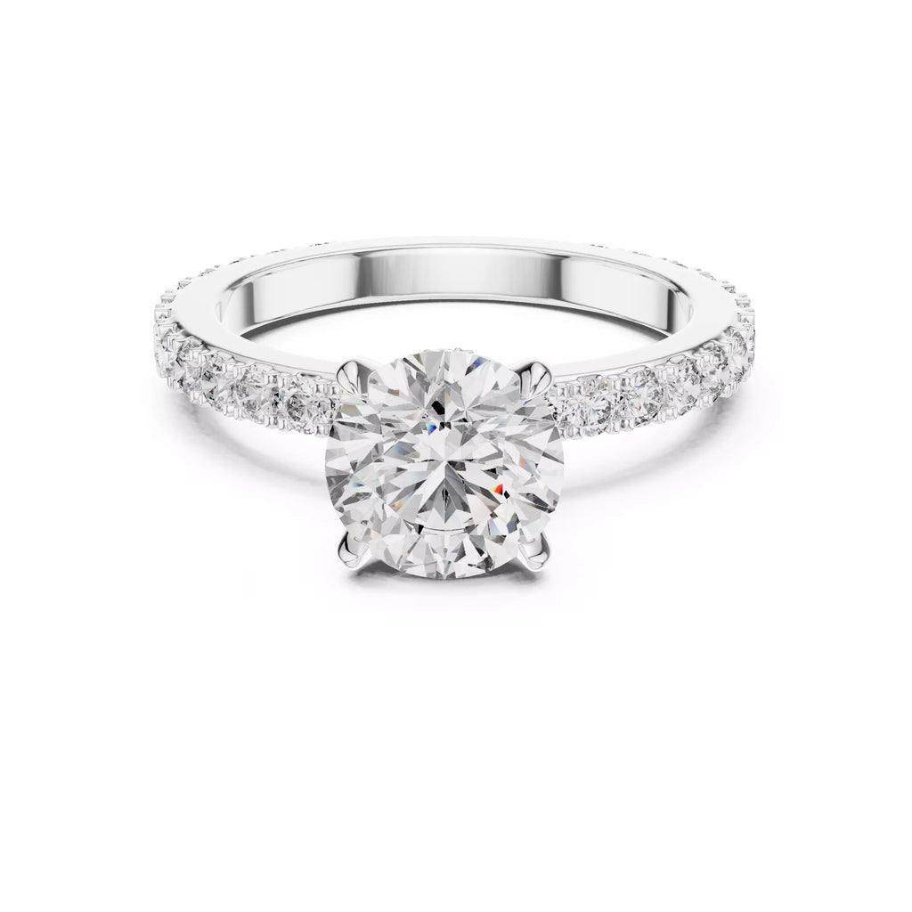 Pavé Solitaire Ring - Round