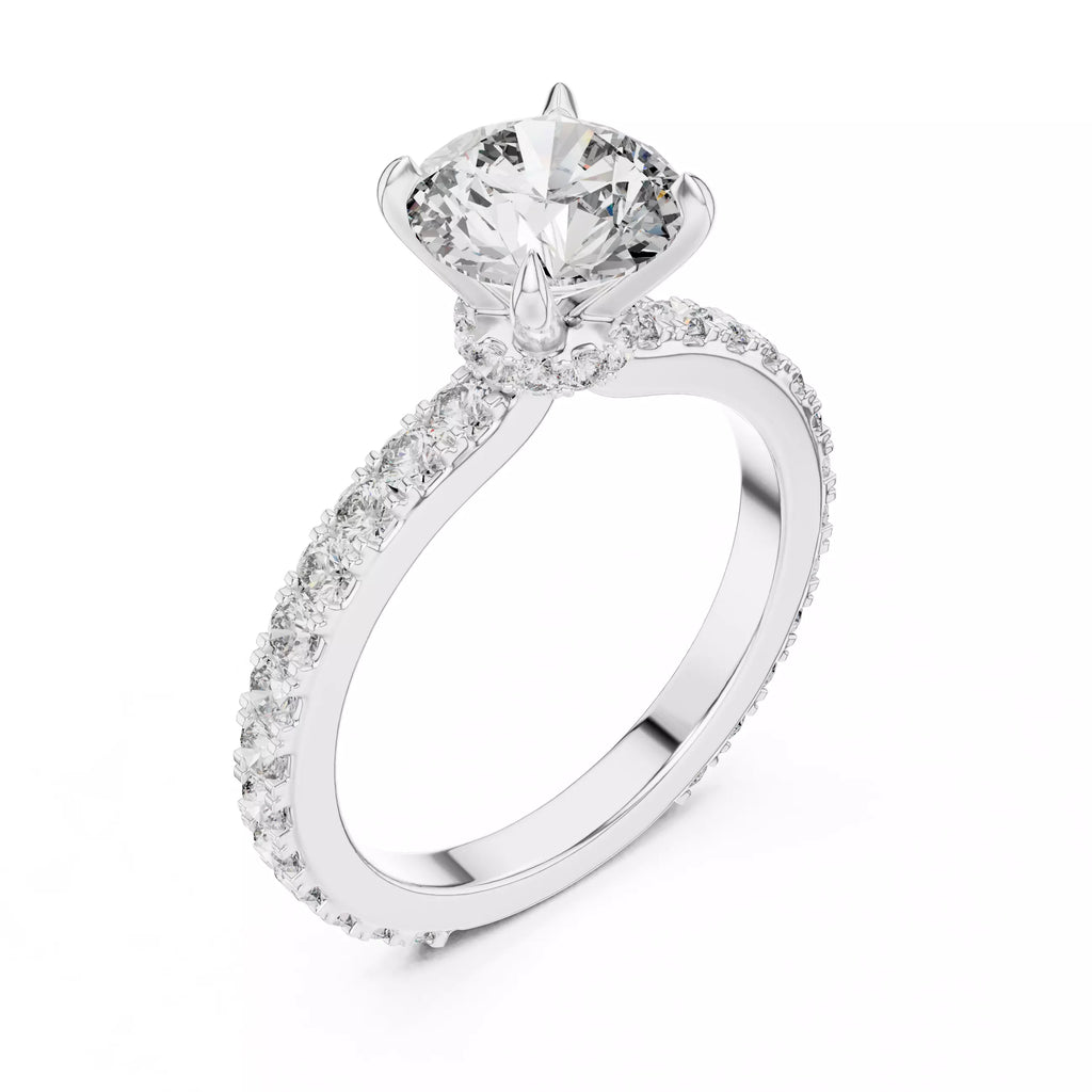 Pavé Solitaire Ring - Round