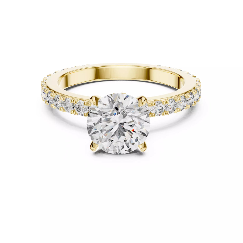 Pavé Solitaire Ring - Round