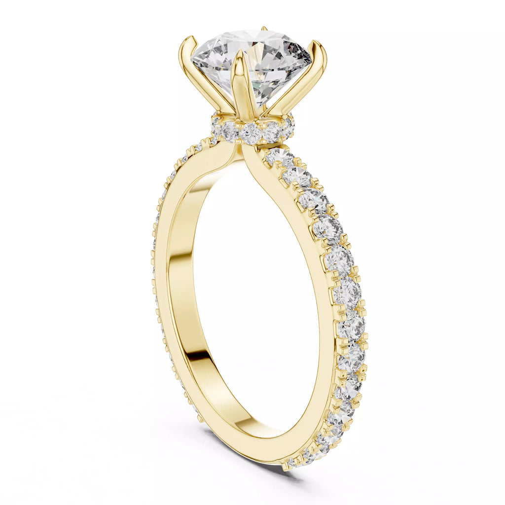 Pavé Solitaire Ring - Round