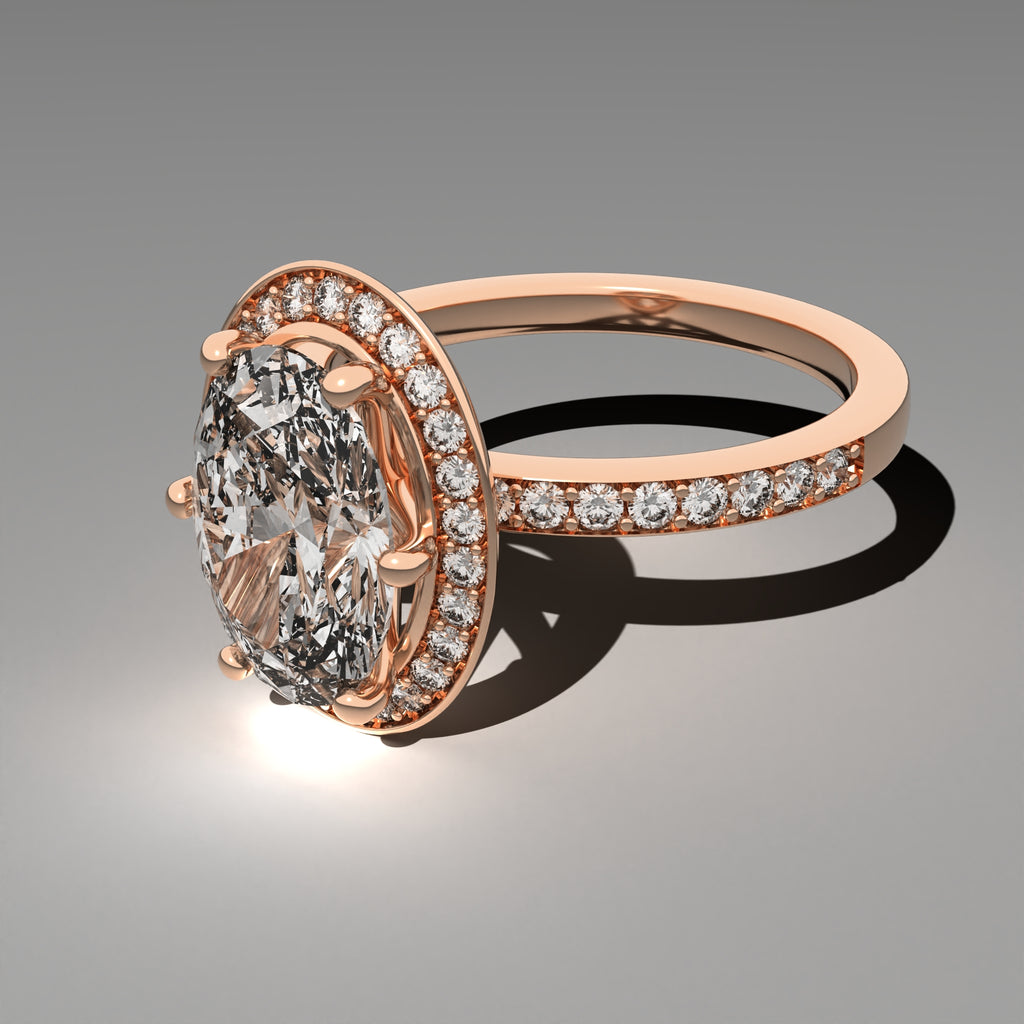 Floating Halo Solitaire - Oval