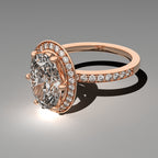 Floating Halo Solitaire - Oval
