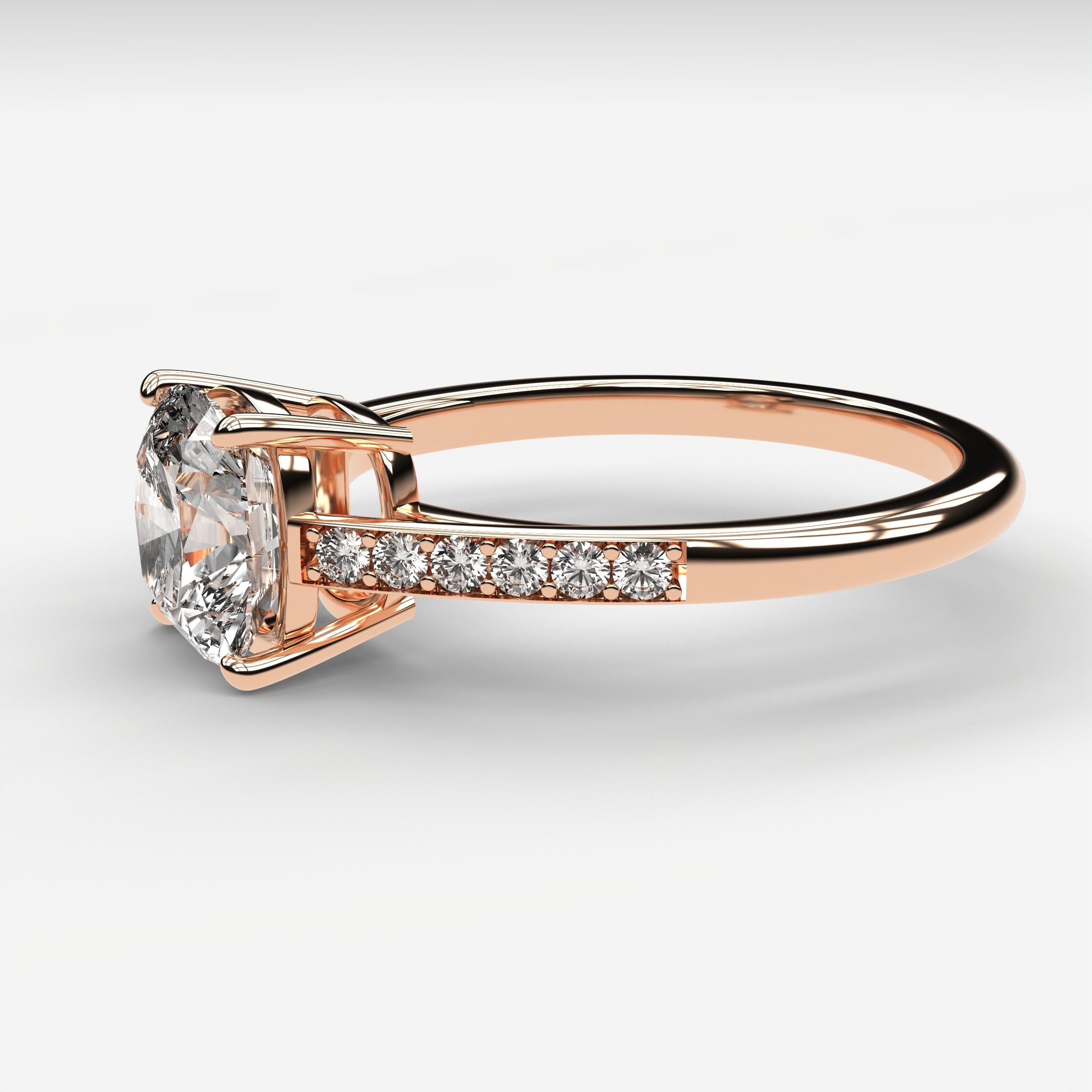 Classic Cathedral Ring - Cushion