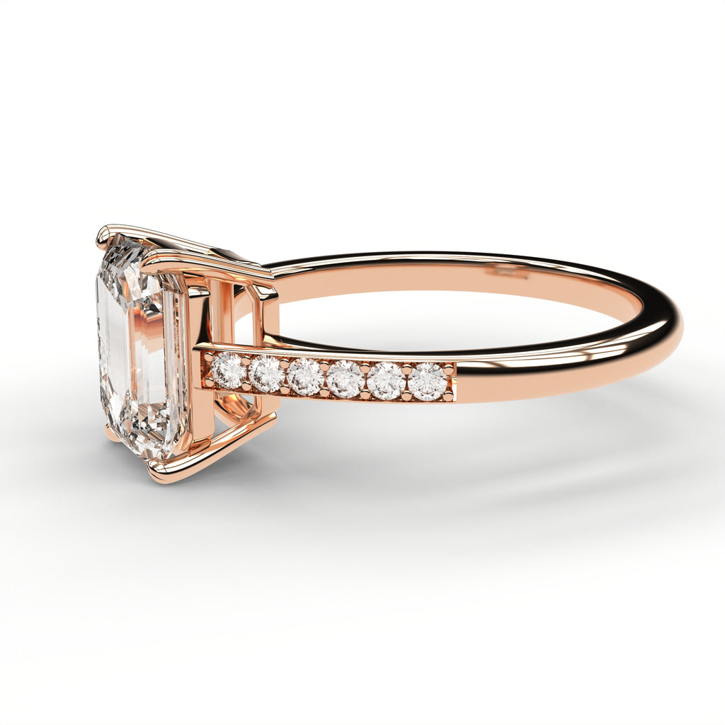 Classic Cathedral Ring - Emerald Cut