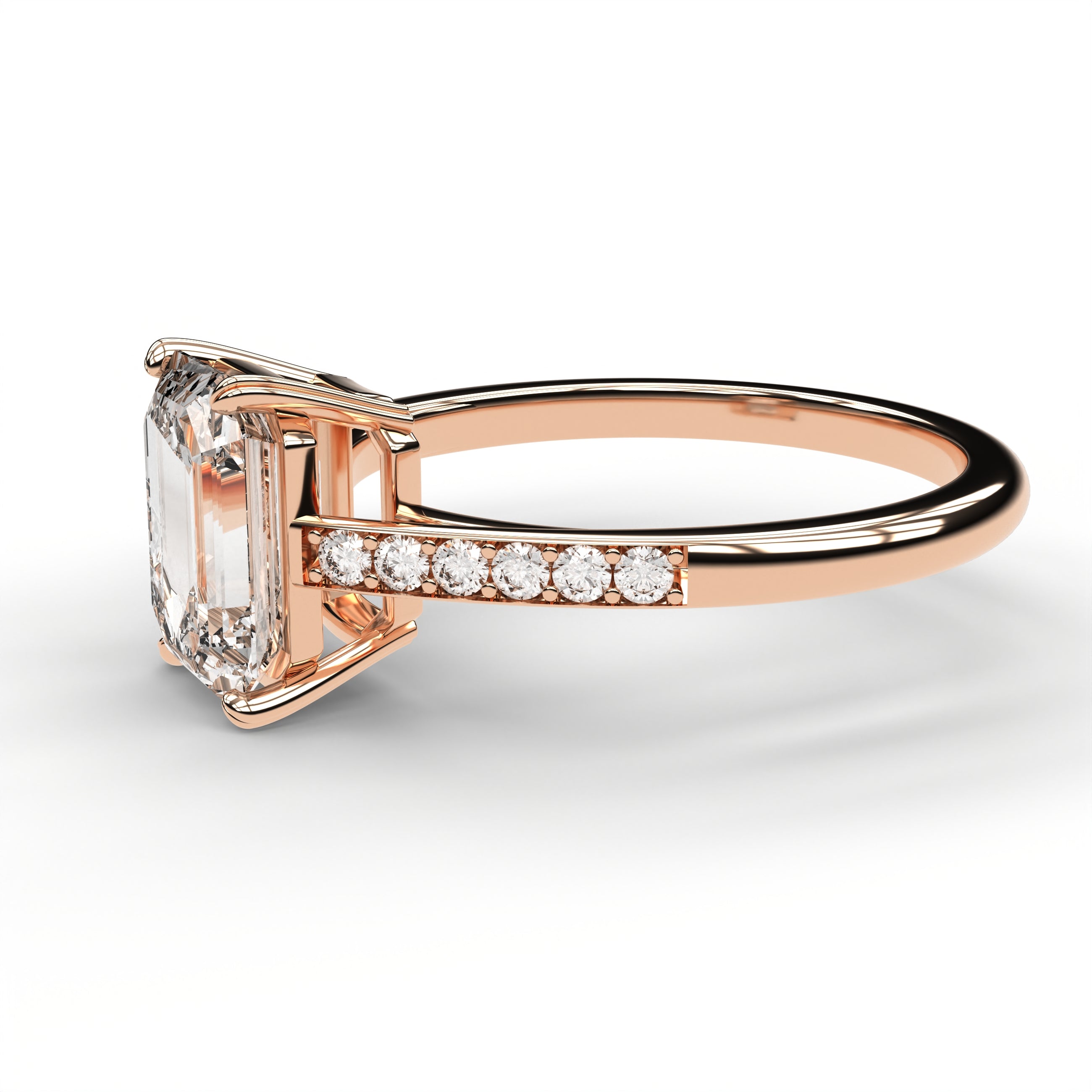 Classic Cathedral Ring - Emerald Cut
