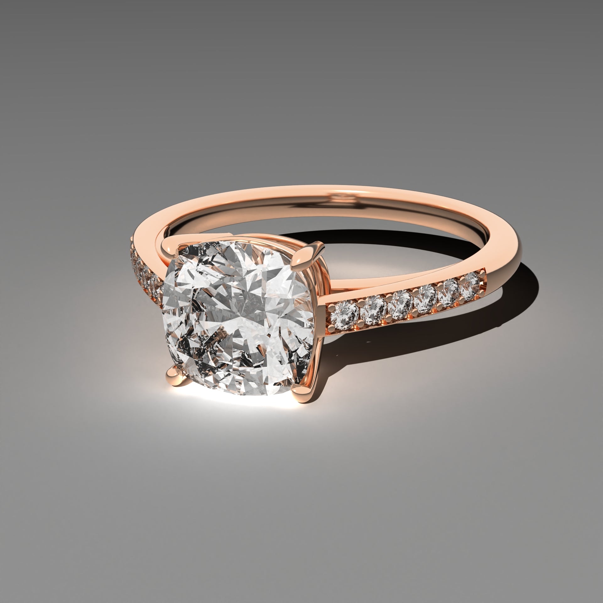 Classic Cathedral Ring - Cushion
