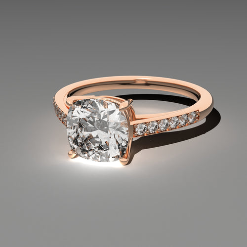 Classic Cathedral Ring - Cushion