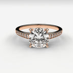 Classic Cathedral Ring - Cushion