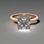 Minimal Solitaire Ring - Princess