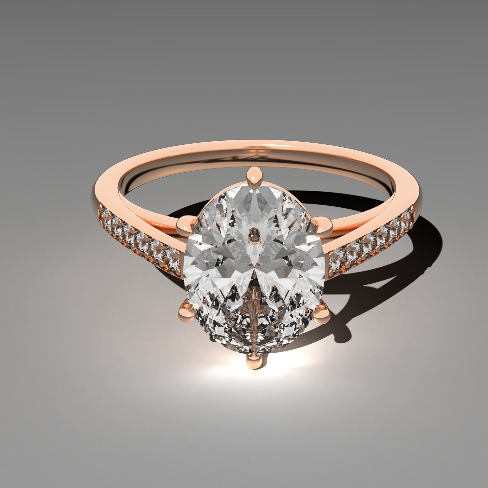 Minimal Cathedral Ring - Oval