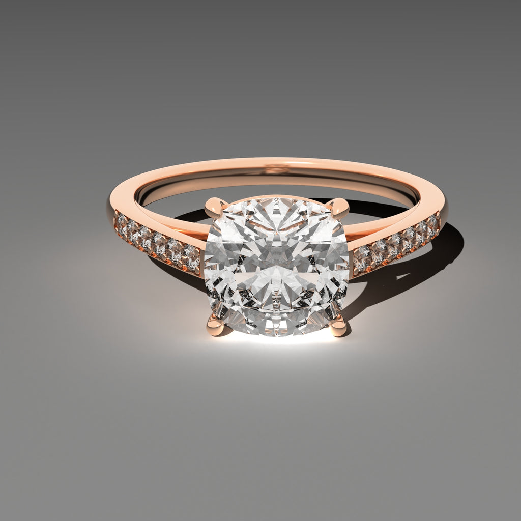 Minimal Cathedral Ring - Cushion