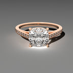 Minimal Cathedral Ring - Cushion