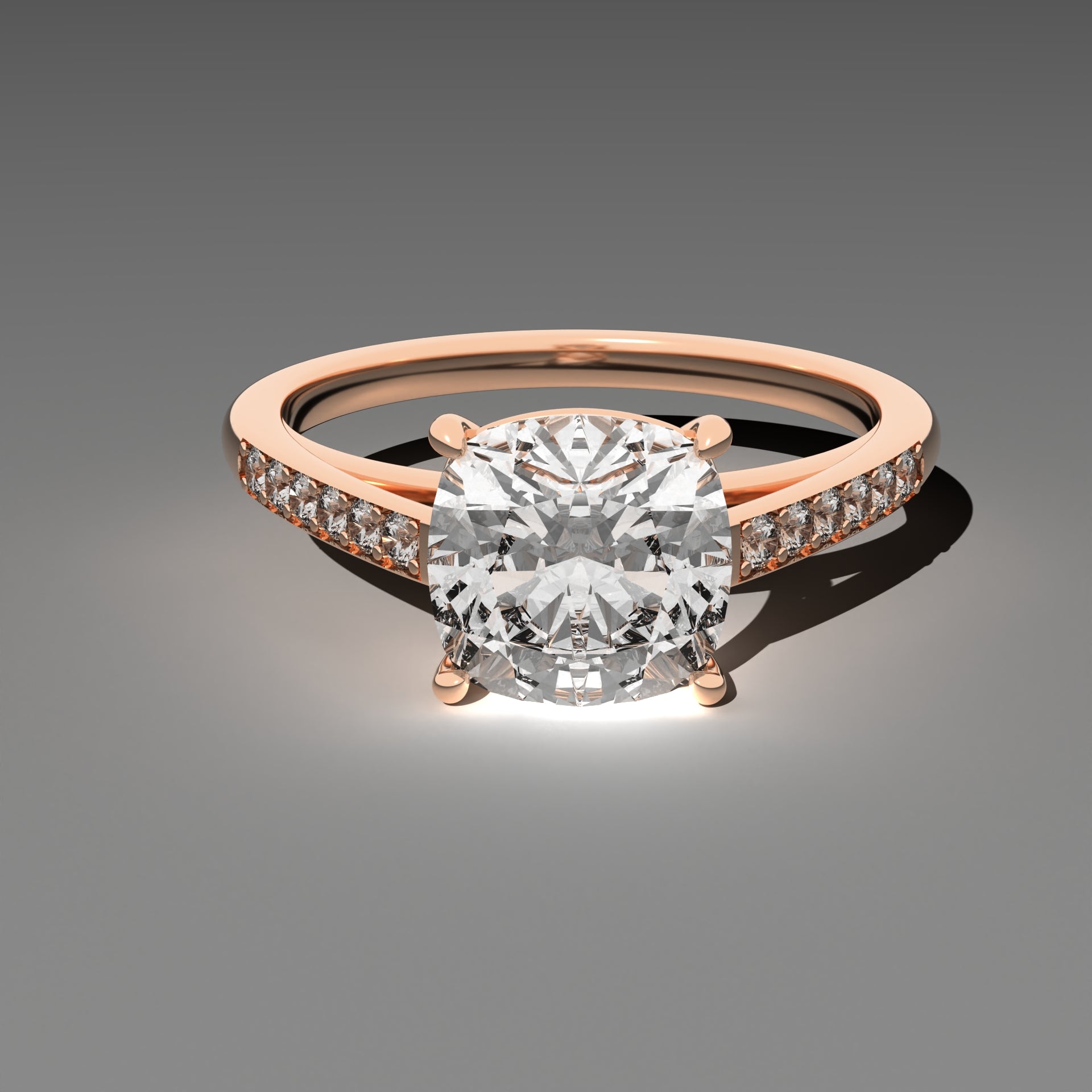 Minimal Cathedral Ring - Cushion