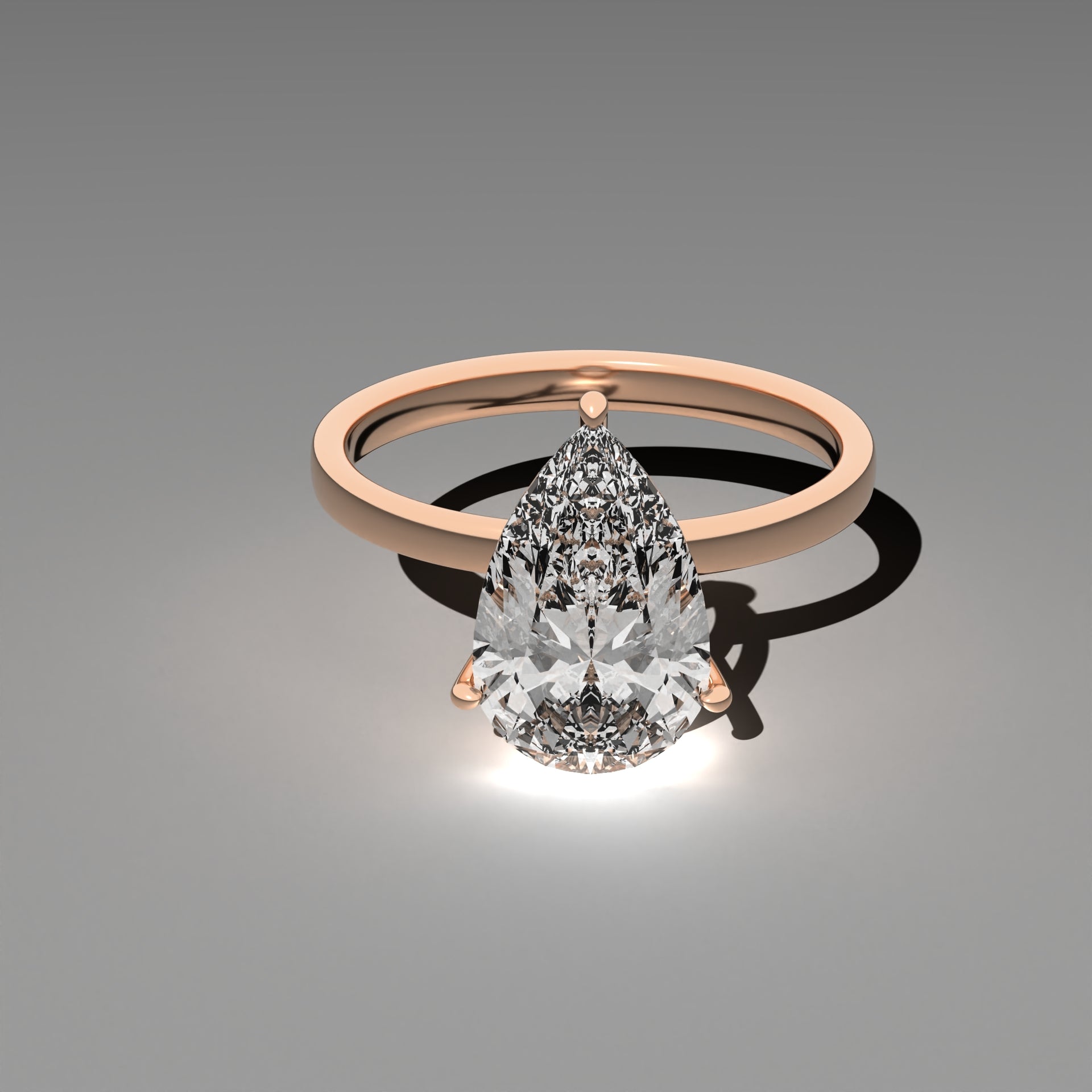 Classic Solitaire Ring - Pear