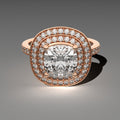 Floating Halo Solitaire - Cushion