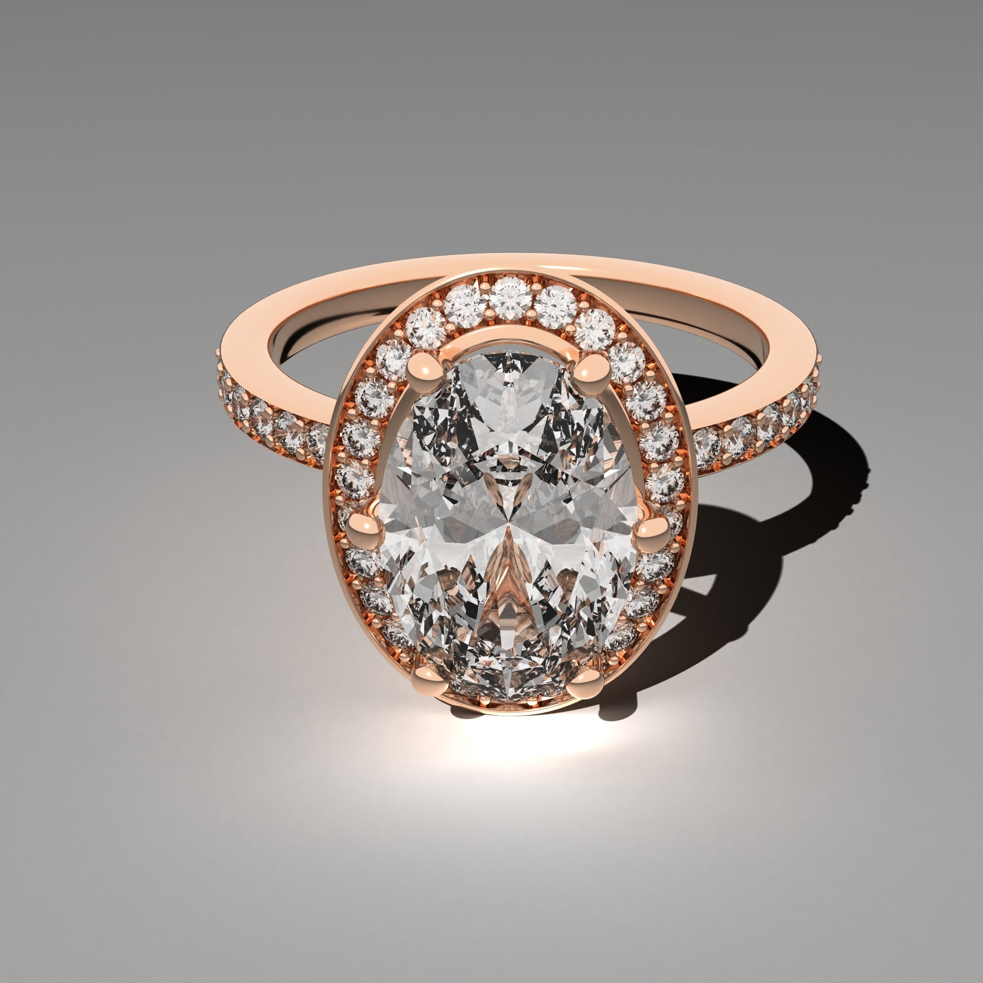 Floating Halo Solitaire - Oval