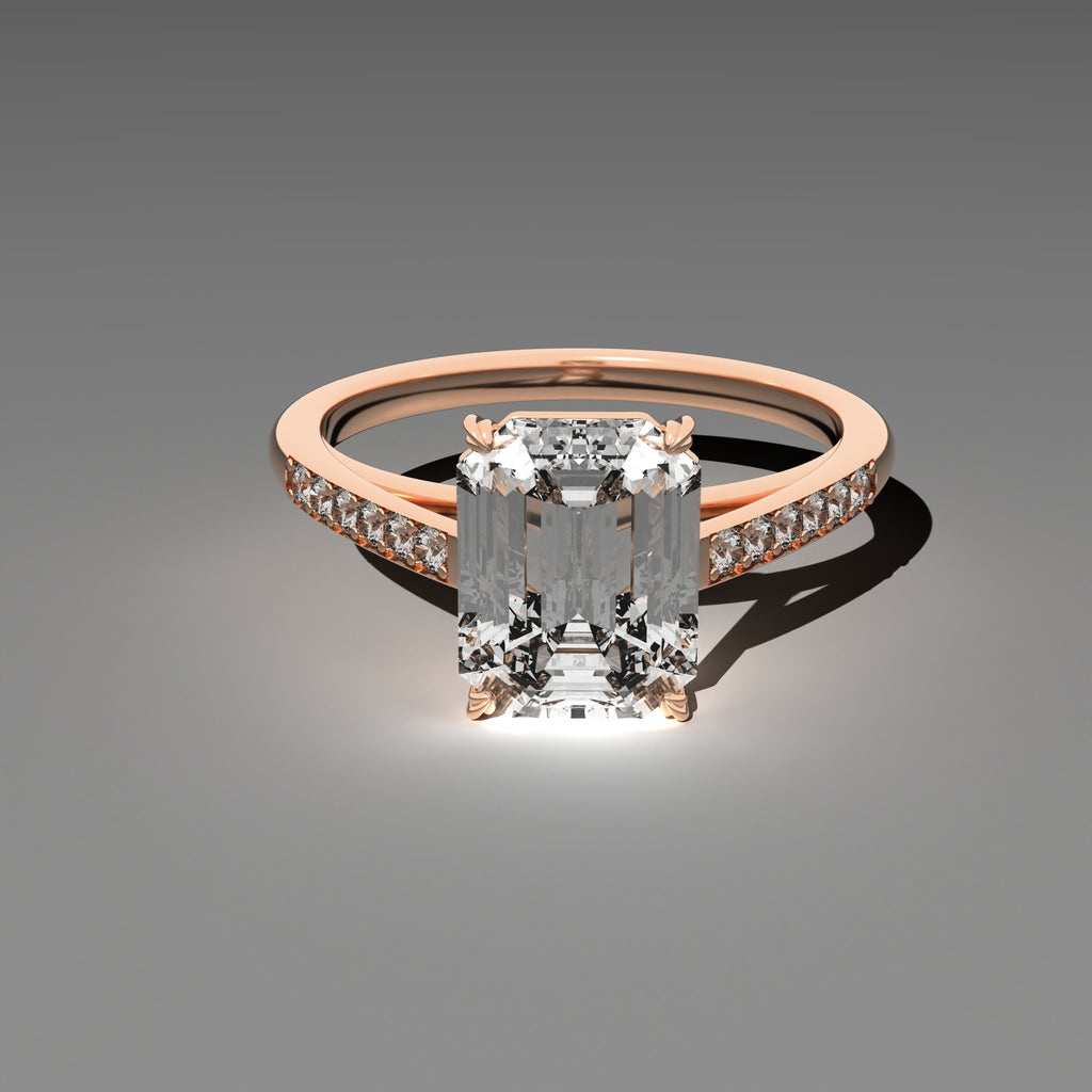 Minimal Cathedral Ring - Emerald