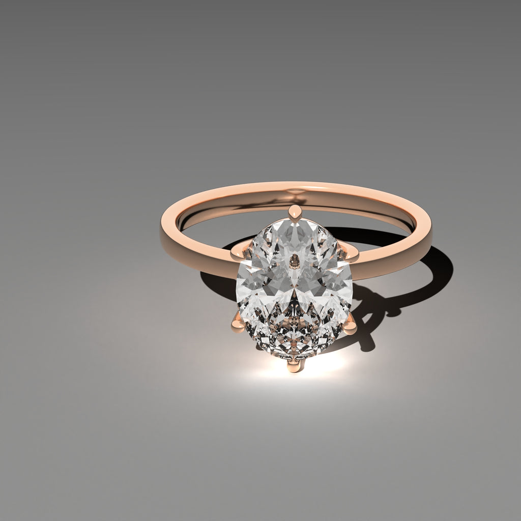 Classic Solitaire Ring - Oval