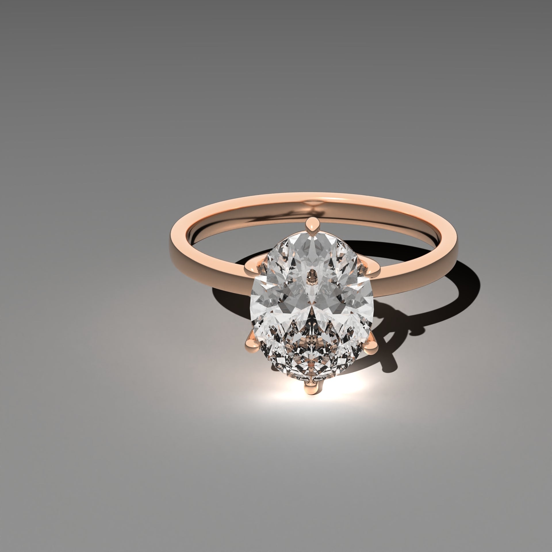 Classic Solitaire Ring - Oval