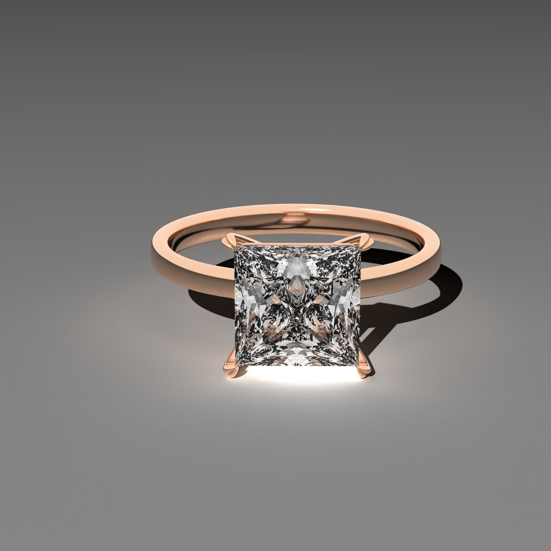 Classic Solitaire Ring - Princess