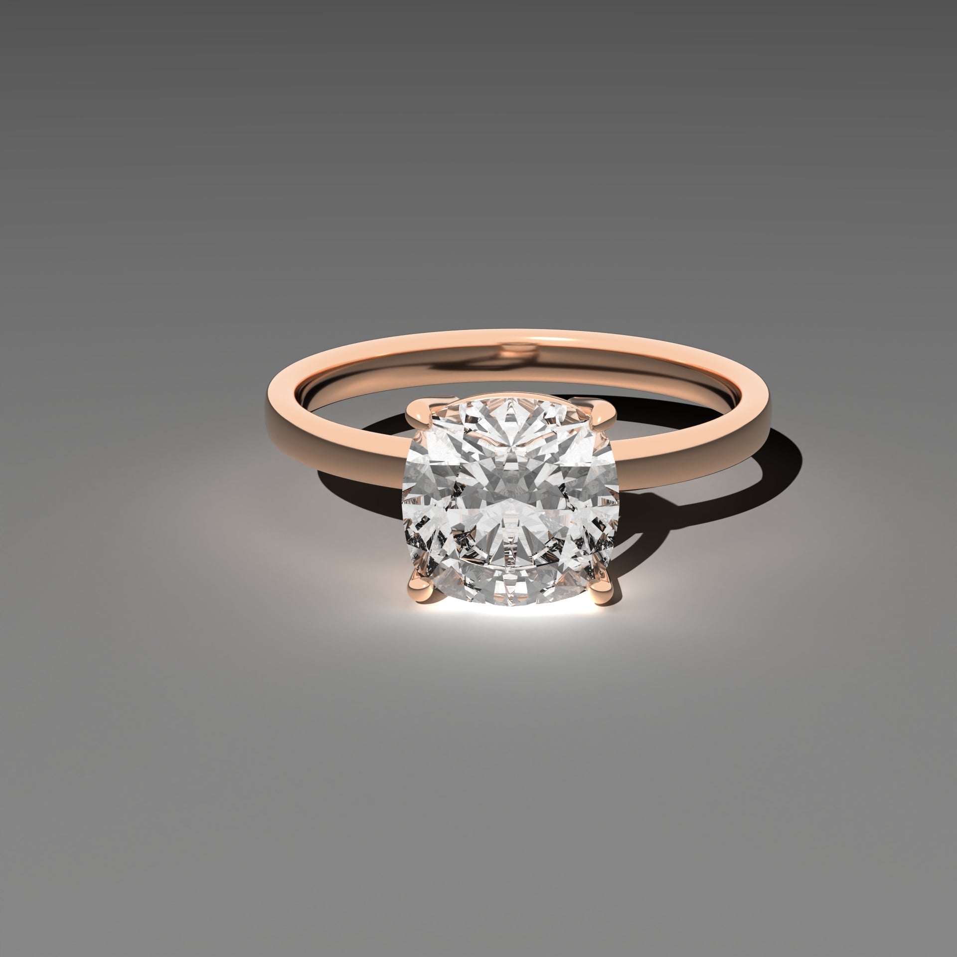 Classic Solitaire Ring - Cushion