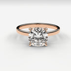 Classic Solitaire Ring - Cushion