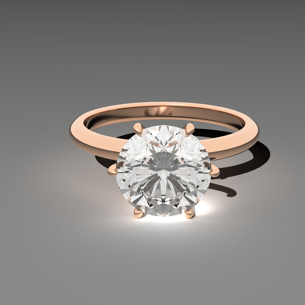 Minimal Solitaire Ring - Round