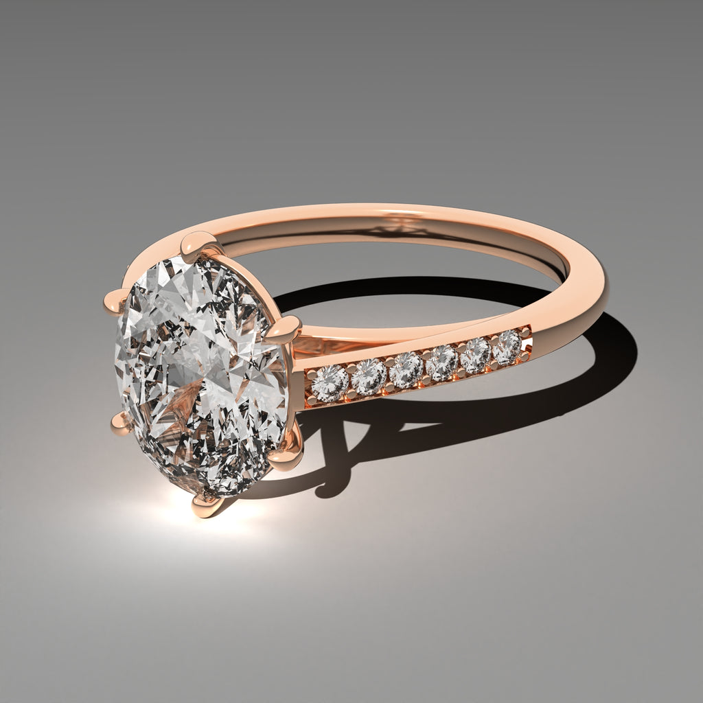 Minimal Cathedral Ring - Oval