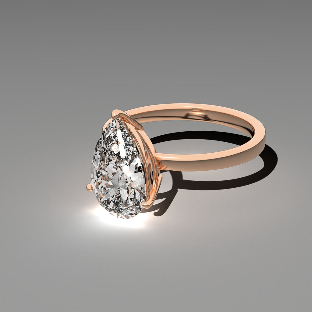 Classic Solitaire Ring - Pear