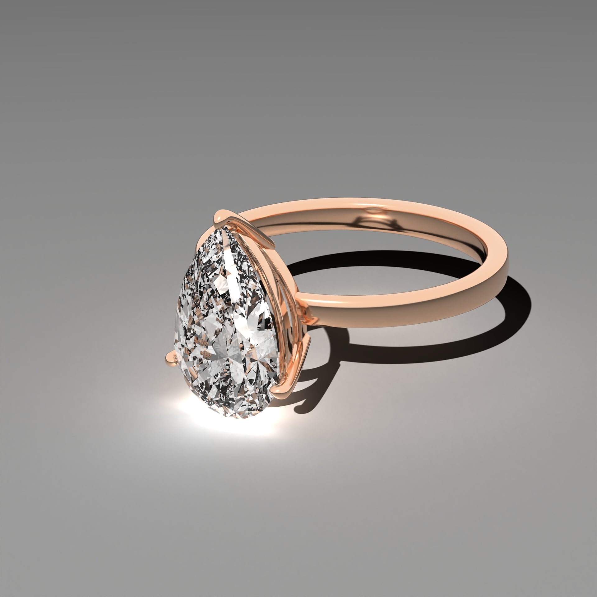 Classic Solitaire Ring - Pear