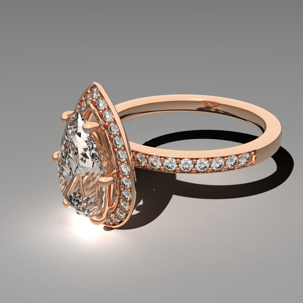Floating Halo Solitaire - Pear