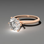 Minimal Solitaire Ring - Round