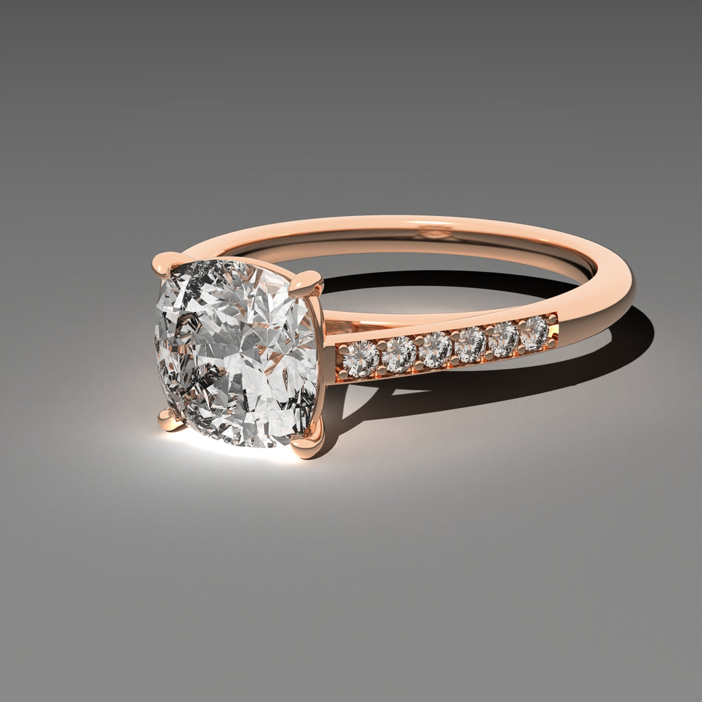 Minimal Cathedral Ring - Cushion