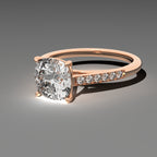 Minimal Cathedral Ring - Cushion