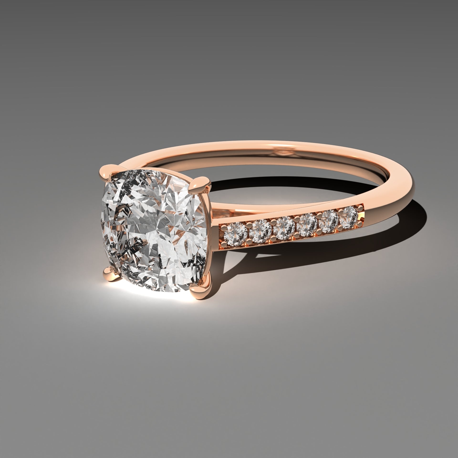 Minimal Cathedral Ring - Cushion